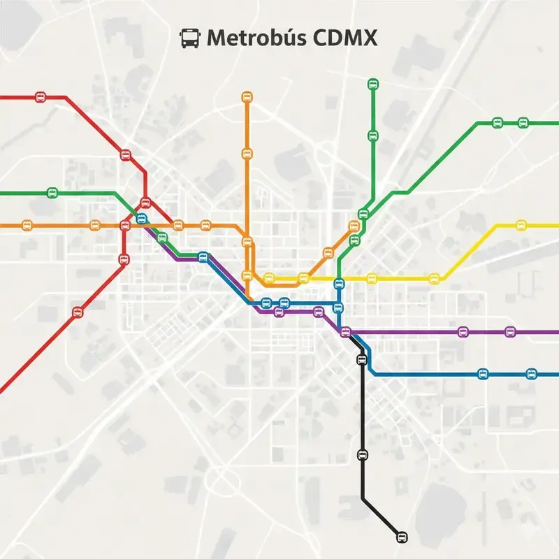 Imagen de Líneas del Metrobús CDMX: Rutas, Horarios y Todo lo que Necesitas Saber (2025)